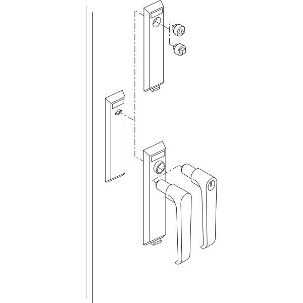 Serrure bouton chromé 1242E