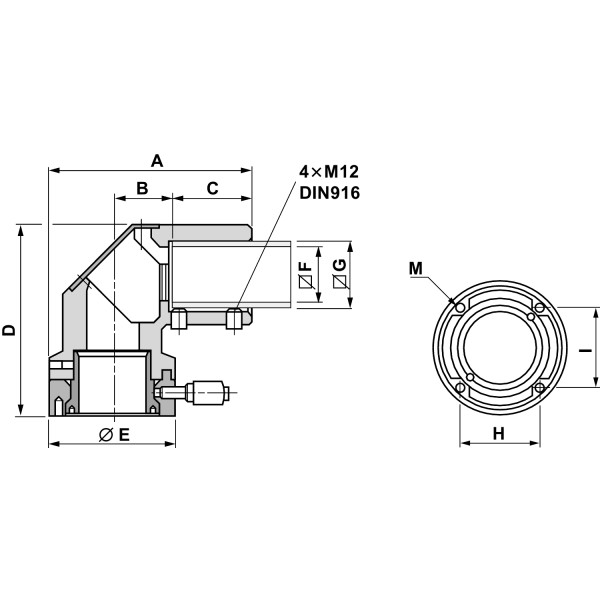 CM Fixation en equ rotat carre 50