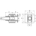 CM Fixation av articul carre 50mm