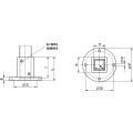 CM Embase fixe carre de 50mm