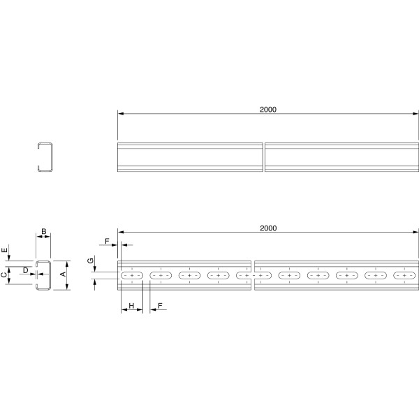 Rail C 2m 21x11x10