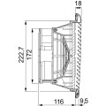 Ventilateur 300m3/h 115V IP54