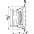 Ventilateur 300m3/h 115V IP54