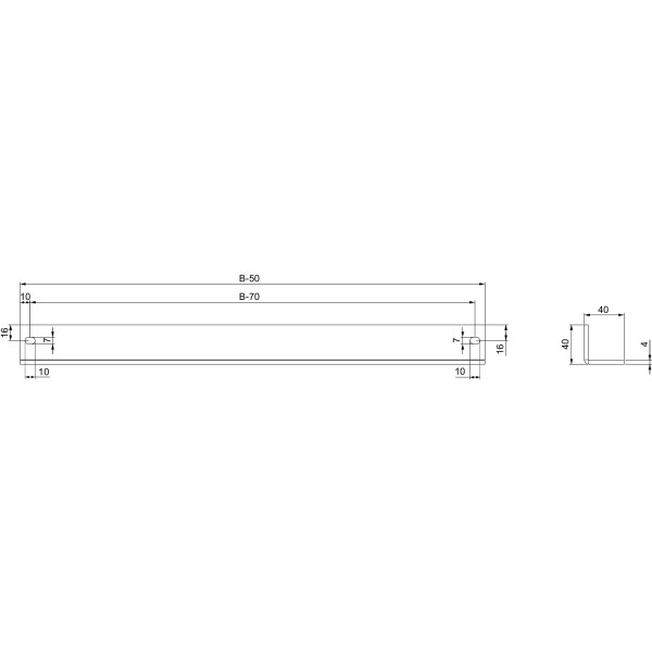 Traverse guide-cables inf. 1000