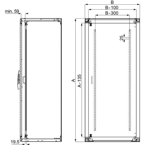 Porte intérieure SF SM 1600x600