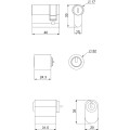 Adaptateur pour serrure DIN*