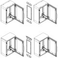 Thalassa pla - kit assemblage horizontal ip55 pour pla h1000xp320mm ral 7035