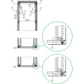 4 supports fixation 1U/3U L 600
