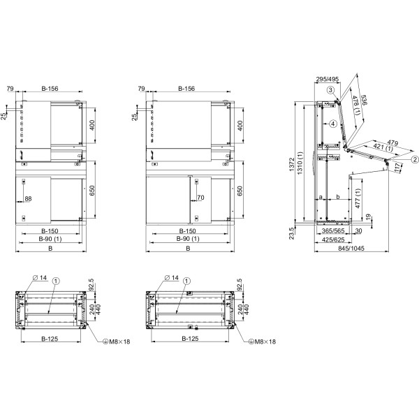 Spacial SD H1400xL1000xP1045