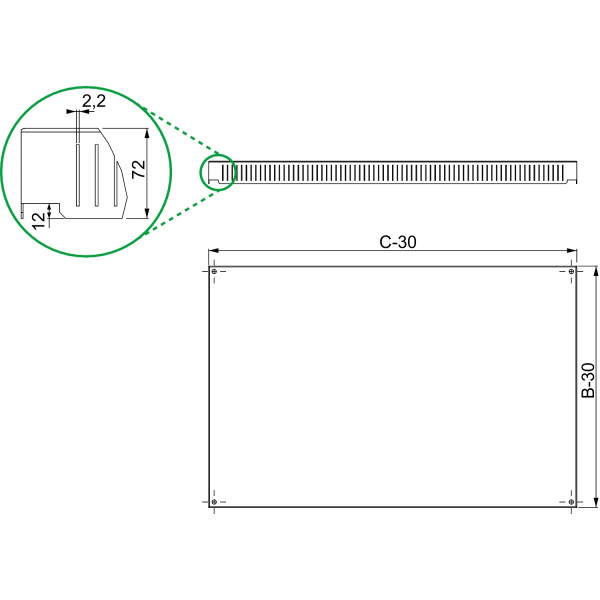 Toit ventilé cell SF 600x800