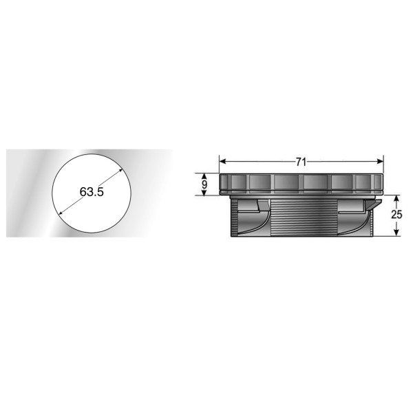 Passe-câble M50/8e sans connect.