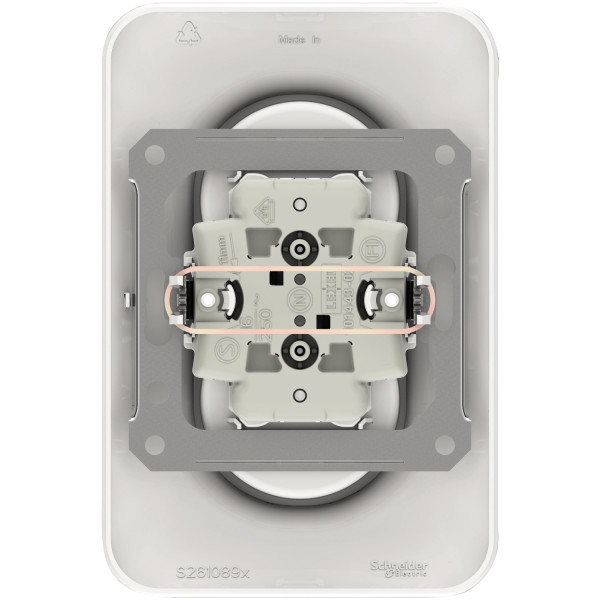Double Prises de Courant Blanc Ovalis Schneider Electric - 2P+T