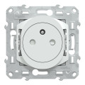 Prise Ovalis Schneider Electric Blanche 2P+T Affleurante – 16 A – Bornes Automatiques – Griffes Montées