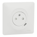 Ovalis - combi 2p+t 16a affleurante+chargeur usb-c 10,5w - connex. auto - blanc