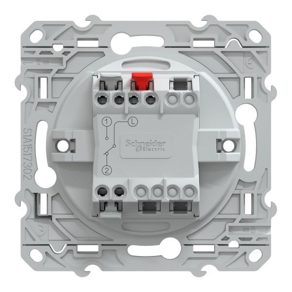 Interrupteur Va-et-Vient Ovalis Schneider Electric Blanc – 10 AX – Lumineux ou Témoin