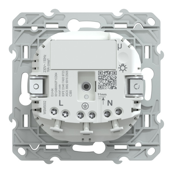 Wiser ovalis - prise 2p+t conectée - 16a  - zigbee - blanc