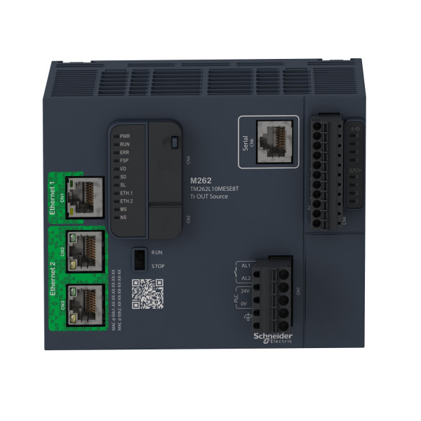 Modicon m262 - contrôleur logique - 5ns/inst - ethernet rj45 - 2 adresses ip