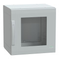 Thalassa pla - armoire polyester 500x500x420 - ip65 - vitrée ral 7035