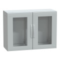 Thalassa pla - armoire polyester 750x1000x420 - ip65 - vitrée ral 7035