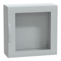 Thalassa pla - armoire polyester 750x750x320 - ip65 - vitrée ral 7035