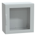 Thalassa pla - armoire polyester 750x750x420 - ip65 - vitrée ral 7035