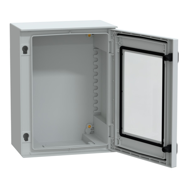 Coffret Polyester RAL7035 430x330x200 mm IP66 Porte Vitrée Thalassa PLM Schneider