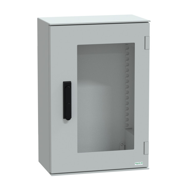 Thalassa plm - coffret 647x436x250 - porte vitrée fermeture 3 pts - ip66 ral7035