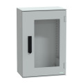 Thalassa plm - coffret 647x436x250 - porte vitrée fermeture 3 pts - ip66 ral7035