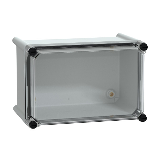 Thalassa pls - boite avec couvercle transparent 18x27x18 ral 7035