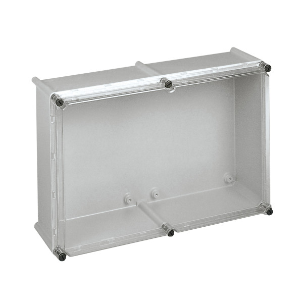 Thalassa pls - boite avec couvercle transparent 18x27x18 ral 7035