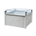 Thalassa pls - boite avec couvercle transparent 18x27x18 ral 7035