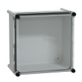 Thalassa pls - boite avec couvercle transparent 27x27x18 ral 7035