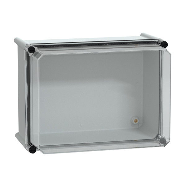 Thalassa pls - boite avec couvercle transparent 27x36x23 ral 7035