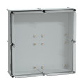 Thalassa pls - boite avec couvercle transparent 54x54x23 ral 7035