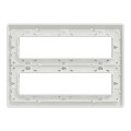Schneider unica2 - support fixation +plaque finition boîte concent 2 rang 8 mod - blanc ant