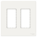 Schneider unica2 - support + plaque boîte concentration - 2 col de 2 mod - blanc