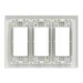 Schneider unica2 - support + plaque boîte concentration - 3 col de 2 mod - blanc