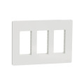 Schneider unica2 - support + plaque boîte concentration - 3 col de 2 mod - blanc