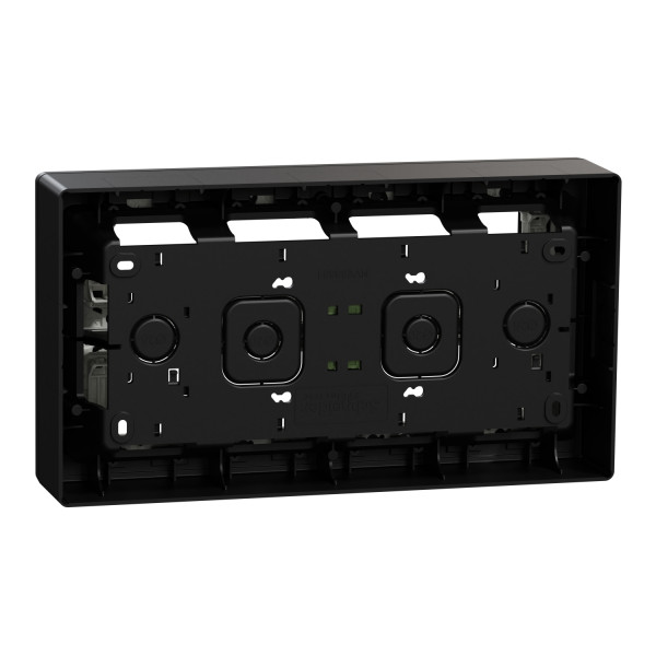Unica - boîte de concentration saillie complète - 2 rang de 10 mod - anthracite