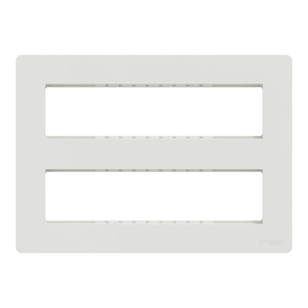 Schneider unica2 - boîte de concentration saillie complète - 2 rang de 8 mod - blanc antim
