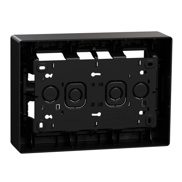 Unica - boîte de concentration saillie complète - 2 rang de 8 mod - anthracite