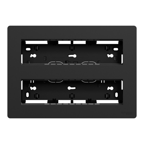 Unica - boîte de concentration saillie complète - 2 rang de 8 mod - anthracite