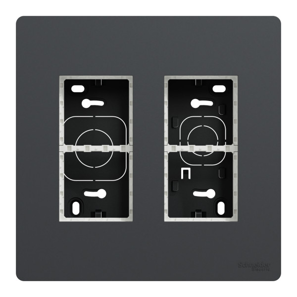 Schneider unica2 - boîte de concentration saillie complète - 2 col de 4 mod - anthracite