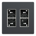 Schneider unica2 - boîte de concentration saillie complète - 2 col de 4 mod - anthracite