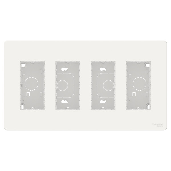 Schneider unica2 - boîte de concentration saillie complète - 4 col de 4 mod - blanc