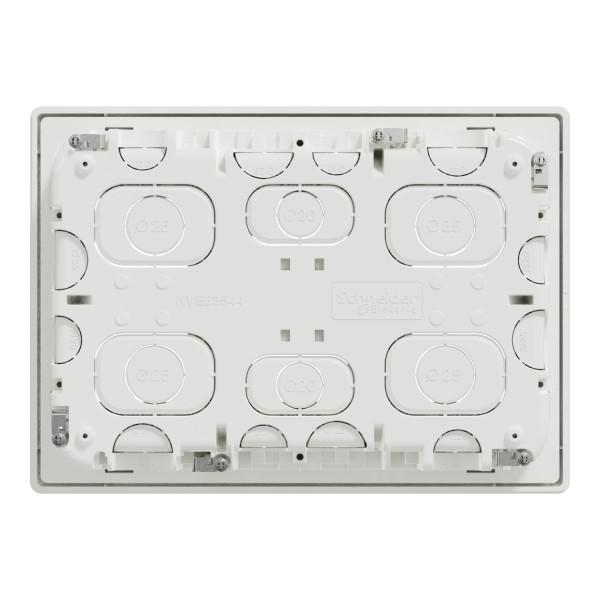 Unica - boîte de concentration encastrée complète - 3 col de 4 mod - blc antibac