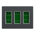 Schneider unica2 - boîte de concentration encastrée complète - 3 col de 4 mod - anthracite