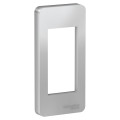 Plaque de Finition Etroite Aluminium 1 Module Unica Schneider