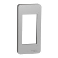 Plaque de Finition Etroite Aluminium 1 Module Unica Schneider