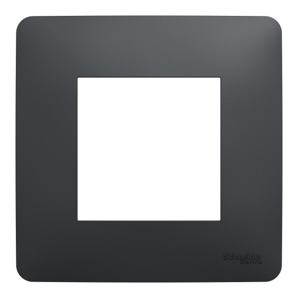 Plaque de Finition Anthracite 1 Poste Unica Studio Schneider